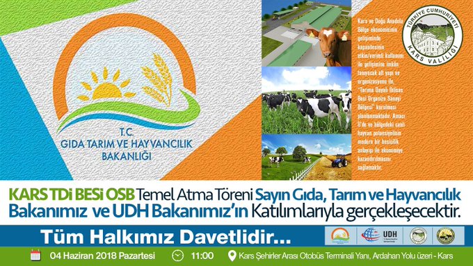 KARS TDİ BESİ OSB TEMEL ATMA TÖRENİ